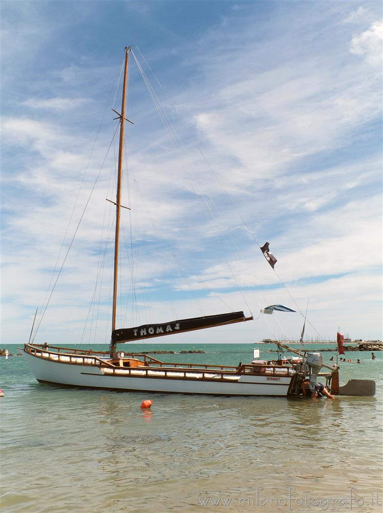 Cattolica (Rimini, Italy) - Boat moored in front of the beach